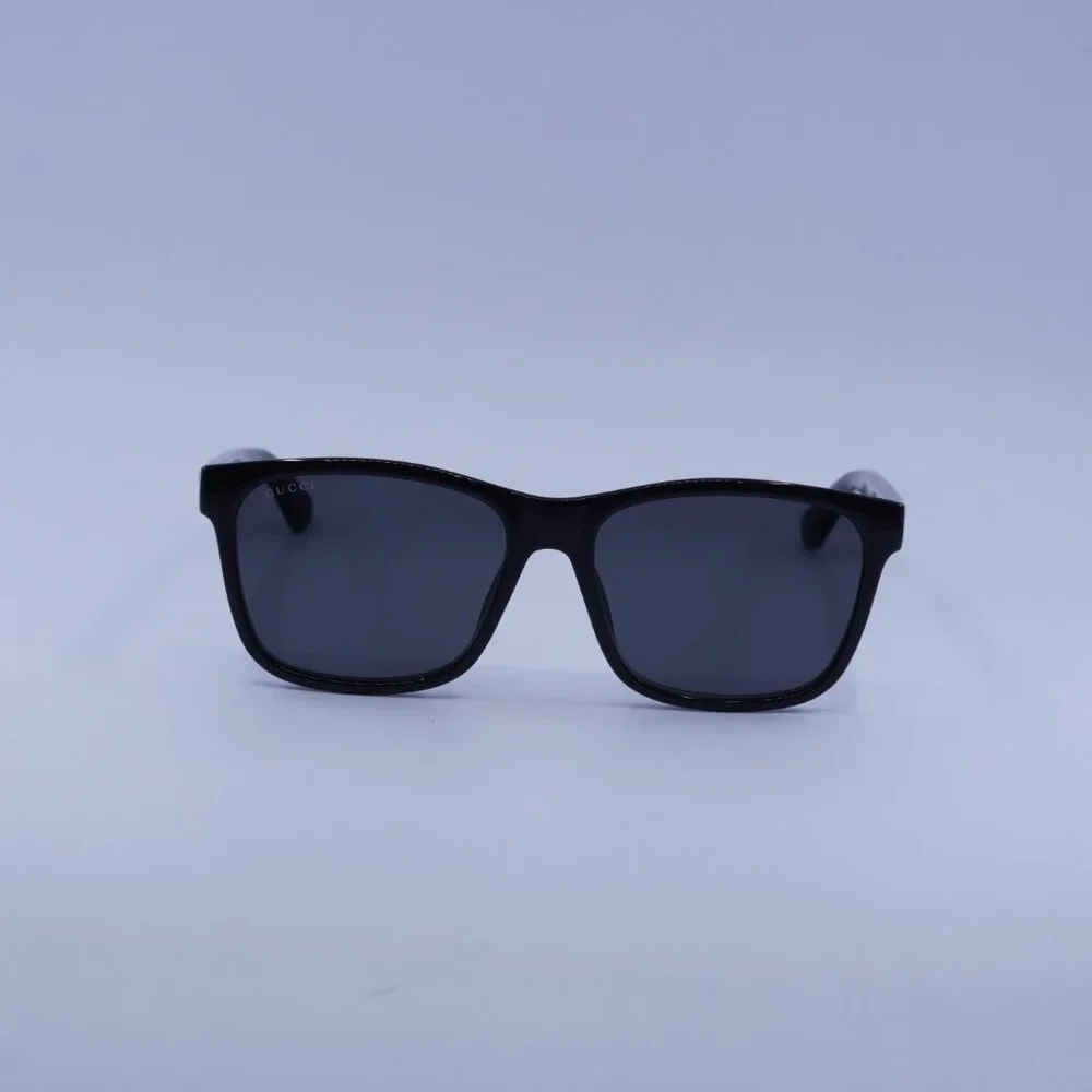 Gucci GG0746S 001 Sunglasses Black Square Frame, Grey Lenses